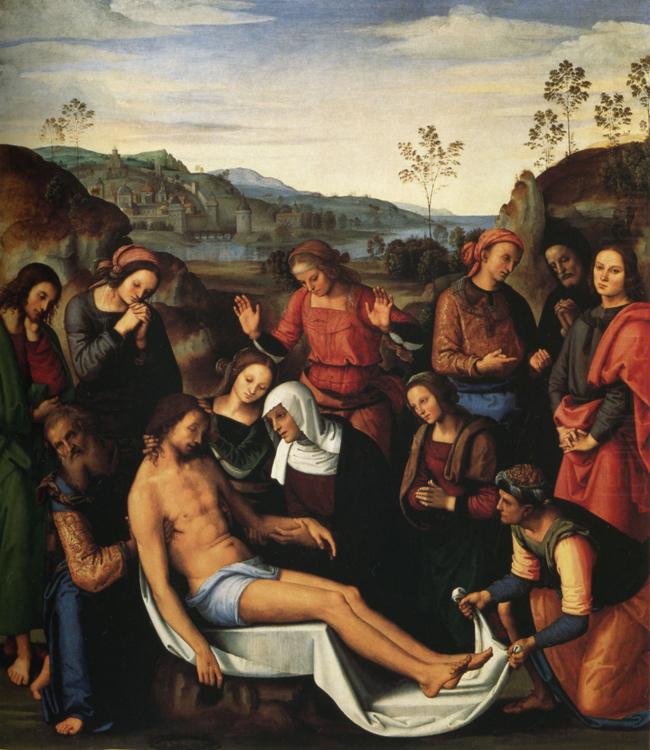 Pietro Perugino Lamentation over the Dead Christ (mk25) china oil painting image